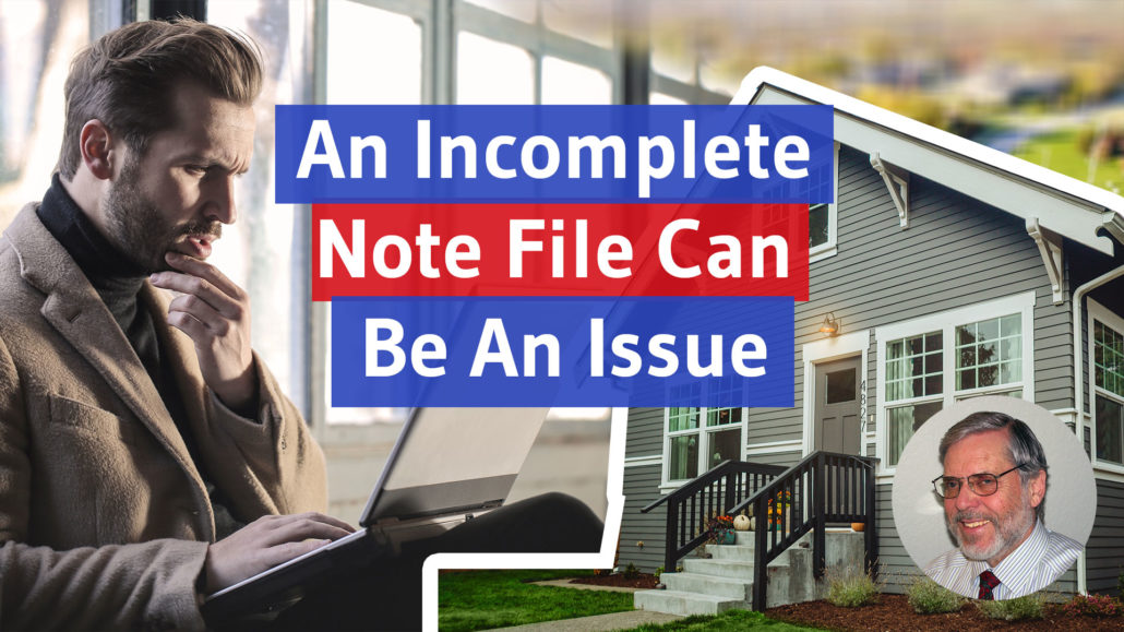 notecreatecashflow an incomplete note file can be an issue